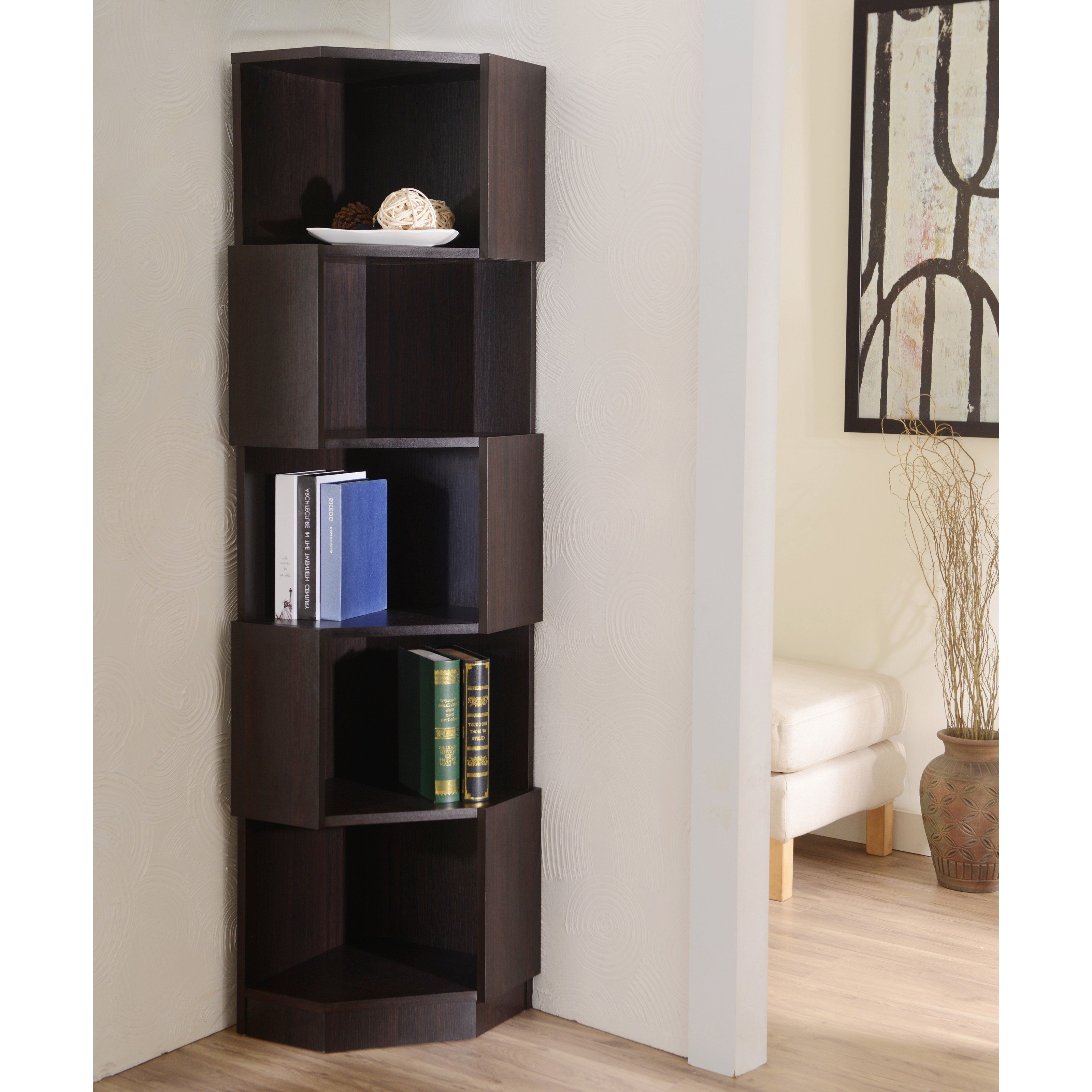 Simple Decorating Ideas : Artistic Wall Shelf Arrangement With Well Known Corner Bookcases By Hokku Designs (View 19 of 20)