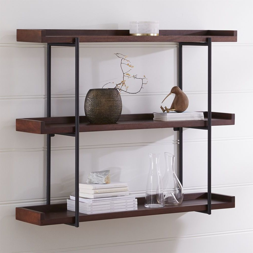 Well Known Beckett Etagere Bookcases Inside Beckett 48" 3 Tier Wall Shelf Sable In  (View 12 of 20)