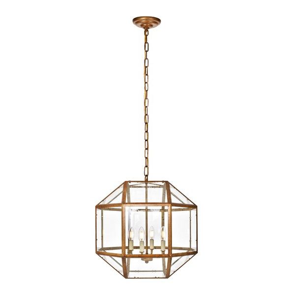 Well Known Modern & Contemporary Craftsman 4 Light Chandelier (View 25 of 25)
