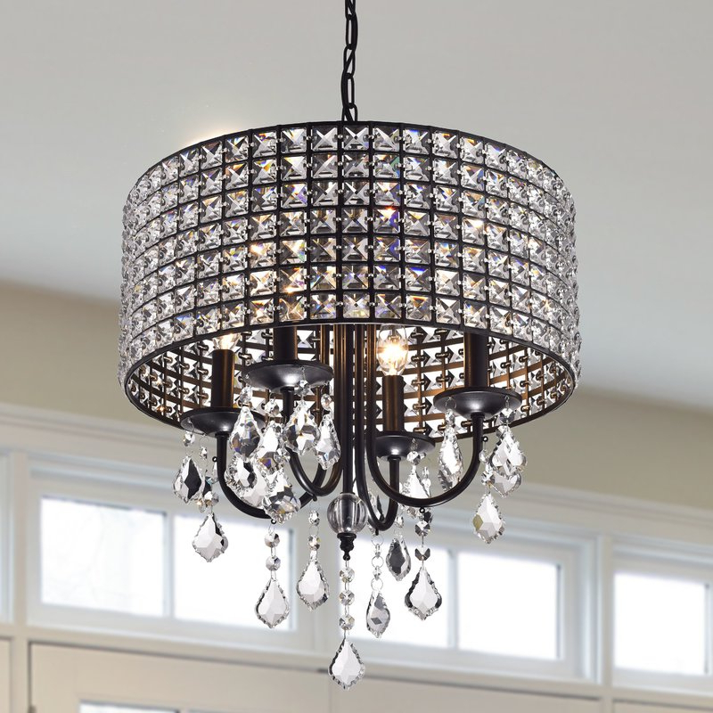 Featured Photo of 25 The Best Albano 4-light Crystal Chandeliers