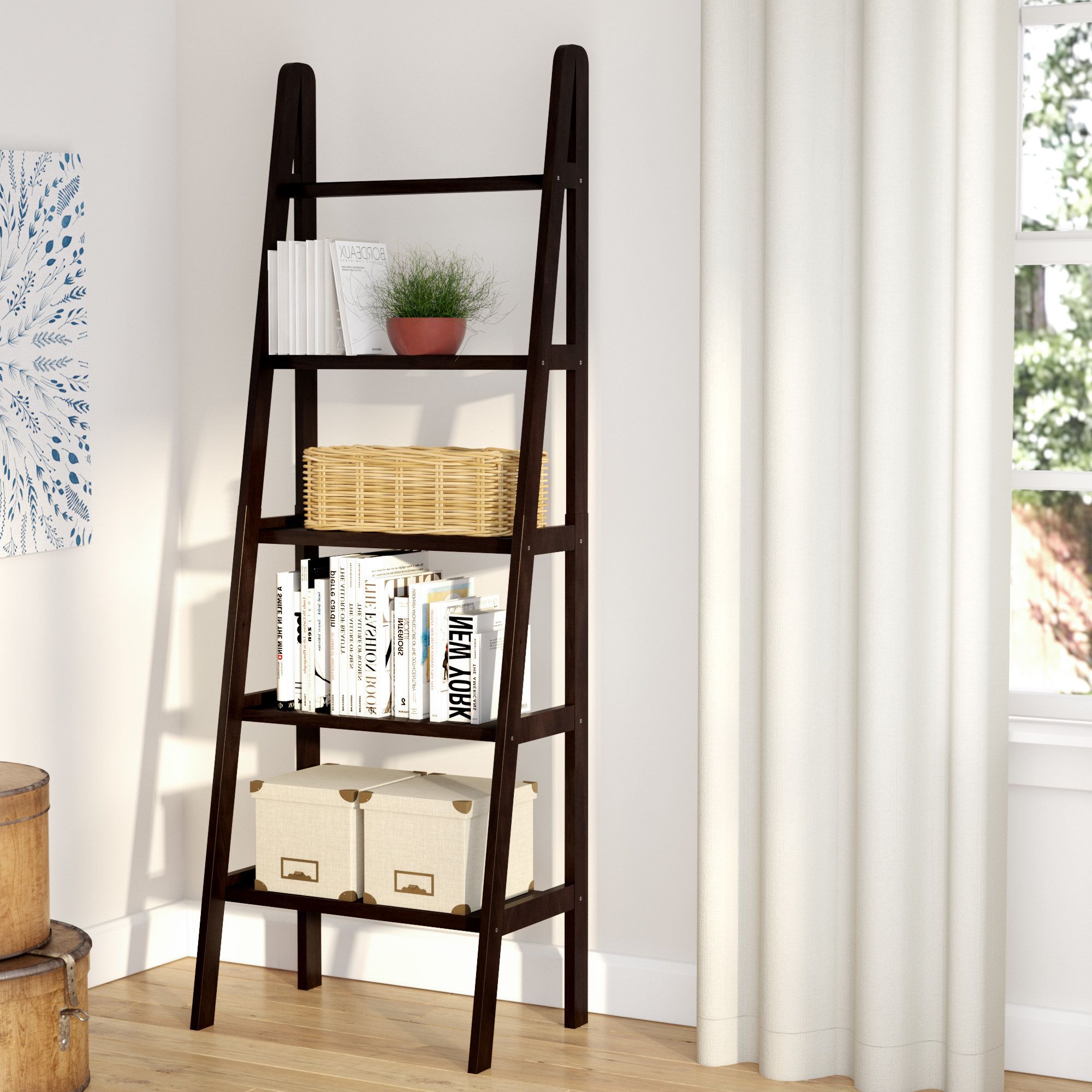 Widely Used Rupert Ladder Bookcases With Regard To Ranie Ladder Bookcase (Photo 4 of 20)