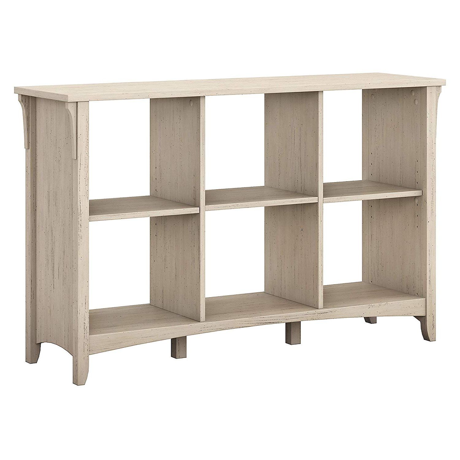 Widely Used Salina Cube Bookcases Regarding Bush Furniture Salinas 6 Cube Organizer In Antique White (View 2 of 20)