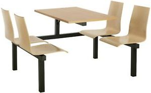 2020 Canteen Furniture, Plywood 4 Seat Fast Food Unit, Canteen In Nottle 32.68'' Dining Tables (Photo 1 of 25)