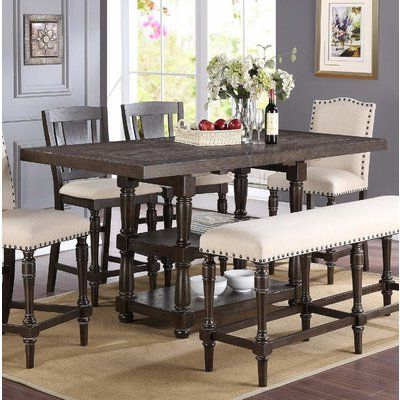 2020 Overstreet Bar Height Dining Tables In Fortunat 6 Piece Extendable Dining Set (View 7 of 25)