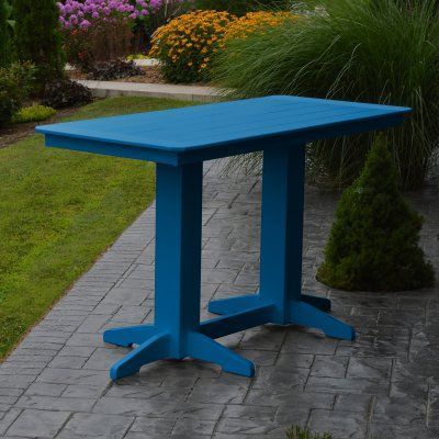 72" L Breakroom Tables And Chair Set For Popular Outdoor A & L Furniture Poly 72 X 33 In. Rectangle Bar (Photo 11 of 25)