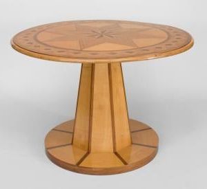 Austrian Biedermeier (19th Cent) Maple & Mahogany Center In 2019 Gaspard Maple Solid Wood Pedestal Dining Tables (View 9 of 25)
