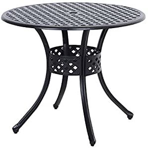 Bekasi 63'' Dining Tables Inside Well Known Amazon : Outsunny 33" Round Cast Aluminium Outdoor (View 20 of 25)
