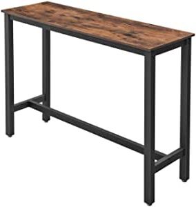 Best And Newest Amazon – Vasagle Alinru Narrow, Rectangular Bar Within Balfour 39'' Dining Tables (View 11 of 25)