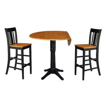 Best And Newest Dawid Counter Height Pedestal Dining Tables Regarding Rea 3 Piece Pub Table Set (Photo 4 of 25)