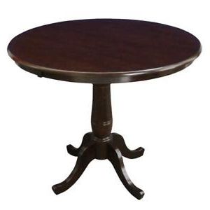 Bineau 35'' Pedestal Dining Tables Pertaining To Best And Newest International Concepts 30" Round Top Pedestal Table Rich (View 3 of 25)