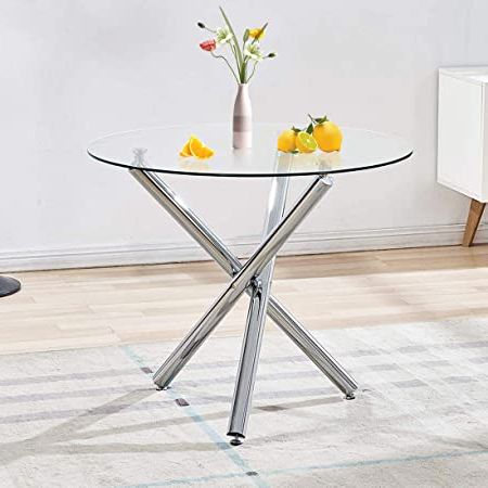 Clennell 35.4'' Iron Dining Tables With Best And Newest Amazon – Coaster 120760 Co Vance Contemporary Glass (Photo 14 of 25)