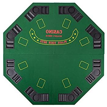 Current Mcbride 48" 4 – Player Poker Tables Regarding Amazon : 48" Green Octagon Folding Poker And Blackjack (View 16 of 25)