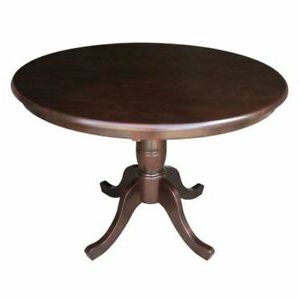 Current Round 36 Inch Solid Wood Kitchen Dining Table In Rich For Hitchin 36'' Dining Tables (View 12 of 25)