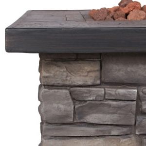 Elite Rectangle 48" L X 24" W Tables In Most Up To Date Sevilla Rectangular Outdoor Propane Gas Fire Pit Table (View 24 of 25)