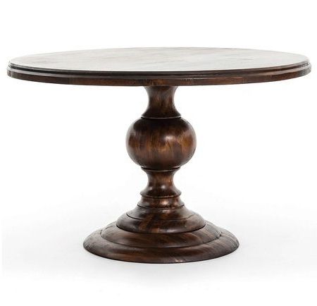 Famous 48" Round Pedestal Dining Table – Cocoa (View 10 of 25)