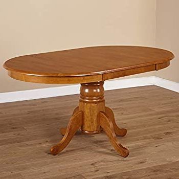 Famous Amazon – Simple Living Oak Rubberwood Round/ Oval With Regard To Hemmer 32'' Pedestal Dining Tables (View 25 of 25)