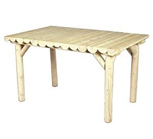 Famous Cainsville 32'' Dining Tables With Amazon : Cedarlooks 020130c Log Rectangular Dining (View 10 of 25)
