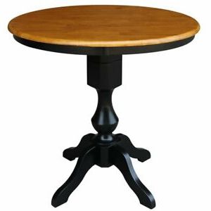 Famous International Concepts 36" Round Pedestal Counter Height Pertaining To Bushrah Counter Height Pedestal Dining Tables (View 25 of 25)
