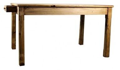 Famous Montauk 35.5'' Pine Solid Wood Dining Tables Within Pine Rustic Dining Table (with Images) (Photo 6 of 25)