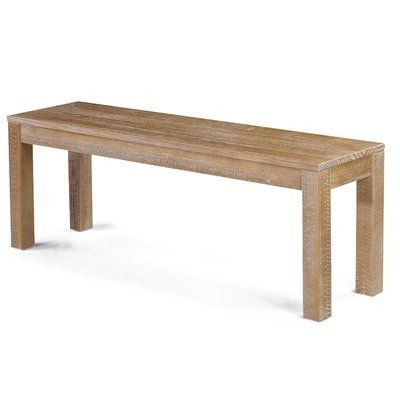 Favorite Grain Wood Furniture Montauk Wood Bench Color: Driftwood Intended For Montauk 35.5'' Pine Solid Wood Dining Tables (Photo 2 of 25)