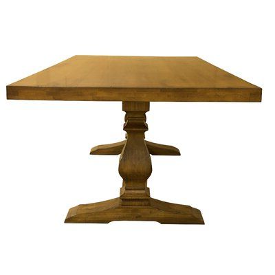 Gaspard Maple Solid Wood Pedestal Dining Tables Throughout Preferred Double Pedestal Kitchen & Dining Tables You'll Love In (Photo 4 of 25)