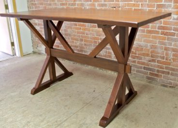 Haddington 42'' Trestle Dining Tables Intended For Preferred 42 Bar Height Oak Trestle Table – Ecustomfinishes (View 15 of 25)