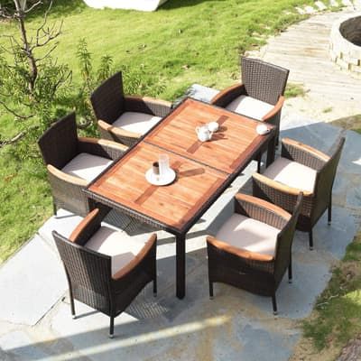 Isak 35.43'' Dining Tables With Well Known 10 Best Patio Dining Table Sets Consumer Reports 2020 (Photo 17 of 25)