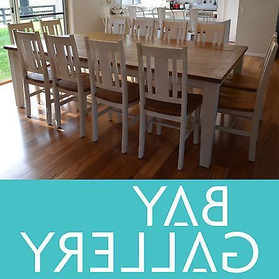 Kayleigh 35.44'' Dining Tables With Newest Large Rustic White Family Timber 12 Seater Dining Table (Photo 15 of 25)