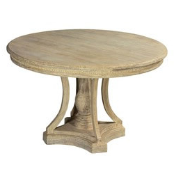 Kohut 47'' Pedestal Dining Tables Inside Preferred Rustic Mango Wood 48" Round Pedestal Dining Table (Photo 2 of 25)