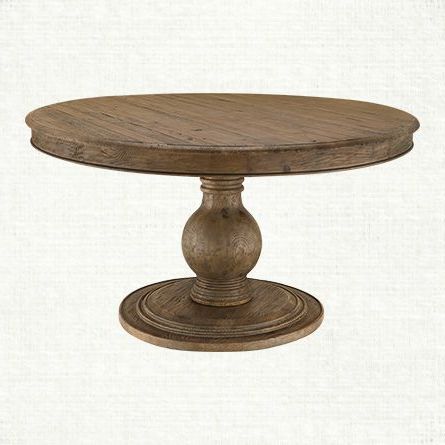 Lara 54" Round Pedestal Dining Table In Natural (View 12 of 25)