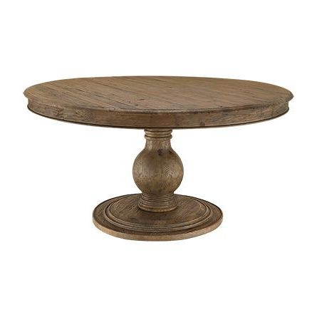Lara 60" Round Pedestal Dining Table In Natural (View 15 of 25)