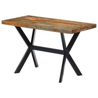 Latest Shop Vidaxl Dining Table 47.2"x23.6"x29.5" Solid Sheesham In Grimaldo 23.6'' Iron Dining Tables (Photo 2 of 25)