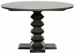 Monogram 48'' Solid Oak Pedestal Dining Tables In Most Up To Date 48" Round Dining Table Solid Mahogany Wood Rubbed Black (Photo 17 of 25)