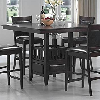 Most Current Counter Height Pedestal Dining Tables In Amazon – Coaster Hyde Counter Height Square Dining (View 9 of 25)