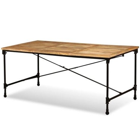 Most Recent Alfie Mango Solid Wood Dining Tables In Industrial Style Dining Table Solid Mango Wood 180 Cm (View 17 of 25)