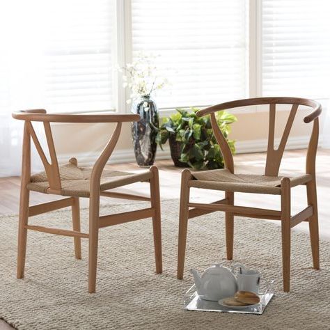 Most Recent Kayleigh 35.44'' Dining Tables Intended For Carson Carrington Akaa Brown Wood Dining Chair (set Of 2 (Photo 10 of 25)