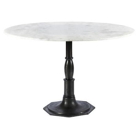 Most Recent Tabor 48'' Pedestal Dining Tables In French Industrial White Marble Round Dining Table 48" In (View 18 of 25)