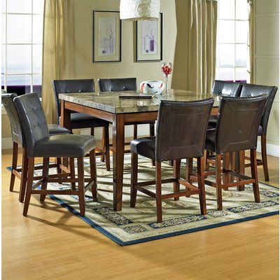 Most Recently Released Millwood Pines Lawhon 9 Piece Counter Height Dining Set In Mciver Counter Height Dining Tables (View 5 of 25)
