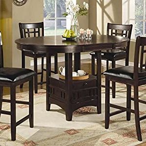 Nakano Counter Height Pedestal Dining Tables For Newest Amazon – Coaster Counter Height Dining Table Extension (View 6 of 25)