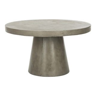 Newest Conerly 27.6'' Dining Tables In Safavieh Delfia Dark Grey Modern Concrete Round Indoor (Photo 18 of 25)