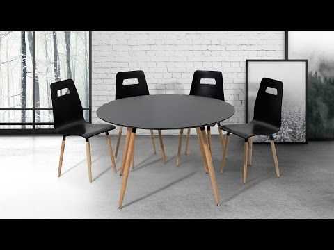 Newest Gunesh 47.24'' Dining Tables Pertaining To Stół Do Kuchni Czarny  120 Cm – Stół Do Jadalni Lub Salonu (Photo 1 of 25)