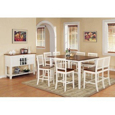 Pennside Counter Height Dining Tables Pertaining To Newest Branson 8 Piece Counter Height Dining Table Set In White (View 23 of 25)