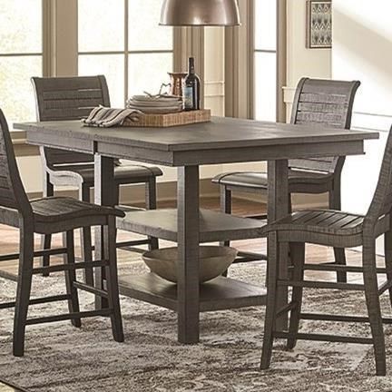 Preferred Progressive Furniture Willow Dining Distressed Finish For Pennside Counter Height Dining Tables (View 4 of 25)