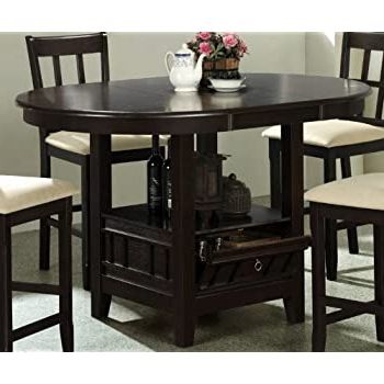 Recent Amazon – Counter Height Dining Table With Storage Base Regarding Bushrah Counter Height Pedestal Dining Tables (View 6 of 25)