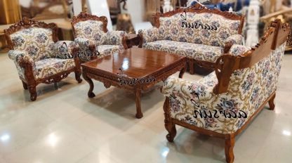 Recent Joyl 28.71'' Dining Tables Regarding Hand Carved Sofa Set Teak Wood Yt 220 (Photo 20 of 25)