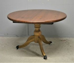 Round Pine Dining Table Solid Wood Oak Pedestal Stand For Recent Reagan Pine Solid Wood Dining Tables (View 6 of 25)