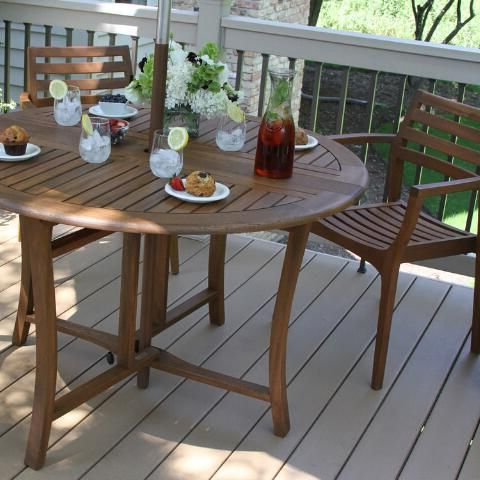 Round Wood Danner Outdoor Dining Collection (Photo 10 of 25)