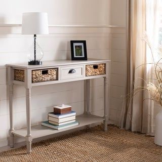 Safavieh Christa Vintage Grey Console Storage Table – 44.5 Throughout Well Liked Drift  (View 17 of 25)