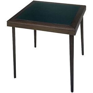 Square Wood Card Game Folding Table Vinyl Inset 32" Brown Pertaining To 2019 Mcmichael 32'' Dining Tables (View 17 of 25)