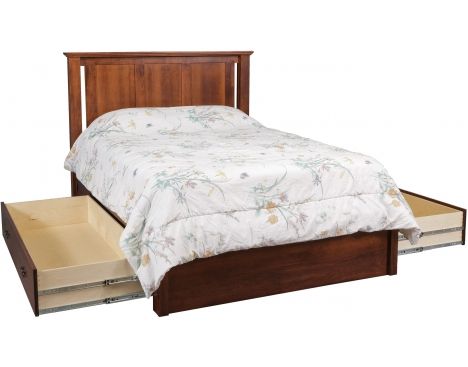 Trendy Elegance Queen Pedestal Bed W/ 60" Wide Drawers (View 24 of 25)